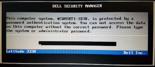 Dell 1D3B System Password