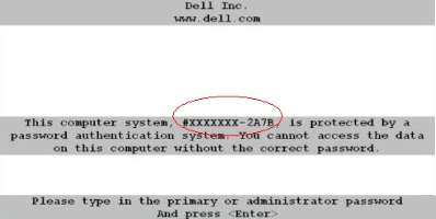 Remove Dell 2A7B Bios Password