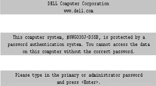 Remove Dell D35B Primary Password