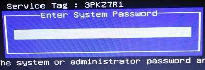 Remove Dell password from service tag